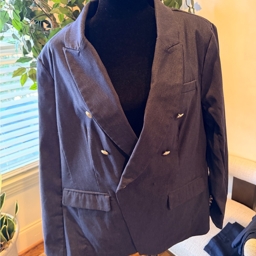 Cato Navy Double-Breasted Women's Blazer